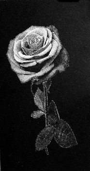 Resim Oyma Mezar Taşı